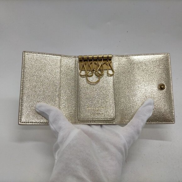 Saint Laurent Key Case Gold Leather 199-070425 - Picture 5 of 9